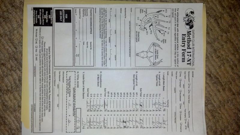 Krall's score sheet