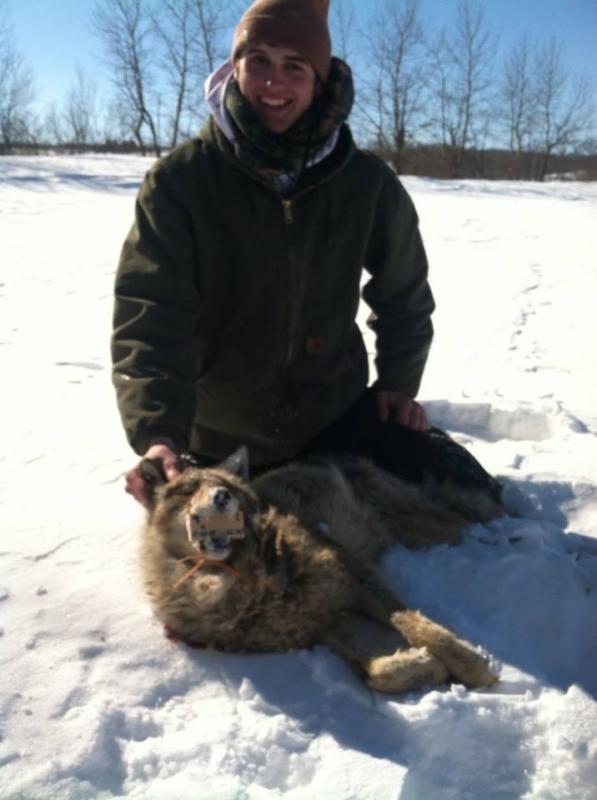 me and the dog after the kill
