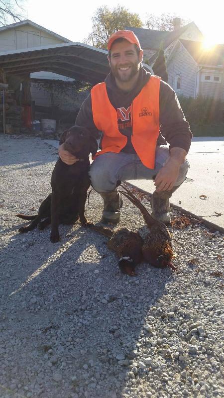 My pup Maggie on her first pheasent hunt