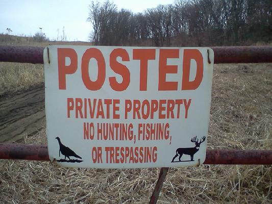 posted sign