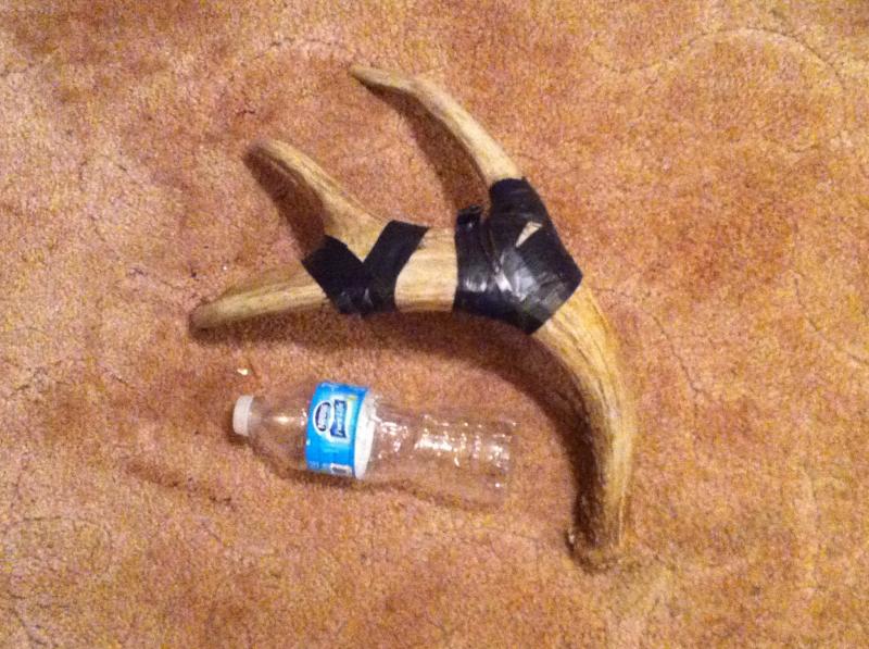 Tractor tire smashed this one tines down