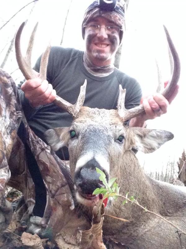 Was thinking how the hell am i gunna take a pic by myself and get him across the creek and up the hill before dark lol